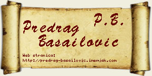 Predrag Basailović vizit kartica